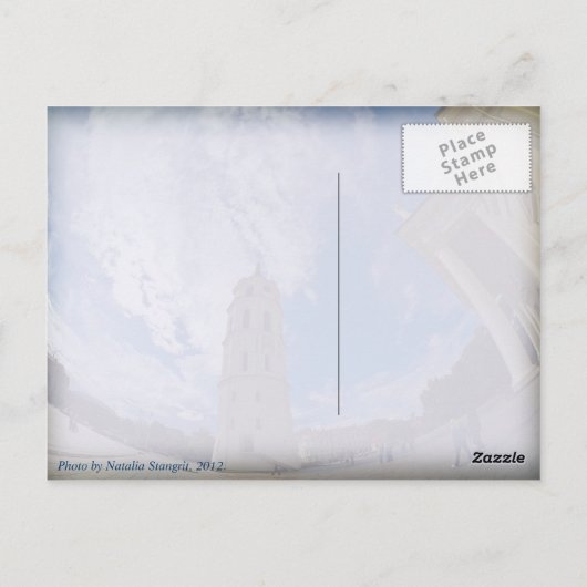 Carte Postale Vue sur la basilique de la Cathédrale, Vilnius Lit (Dos)