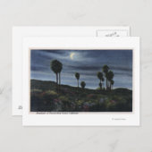 Carte Postale Vue sur la CalifornieLune à vingt-neuf Palms (Devant / Derrière)