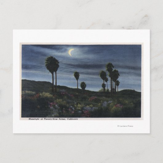 Carte Postale Vue sur la CalifornieLune à vingt-neuf Palms (Devant)