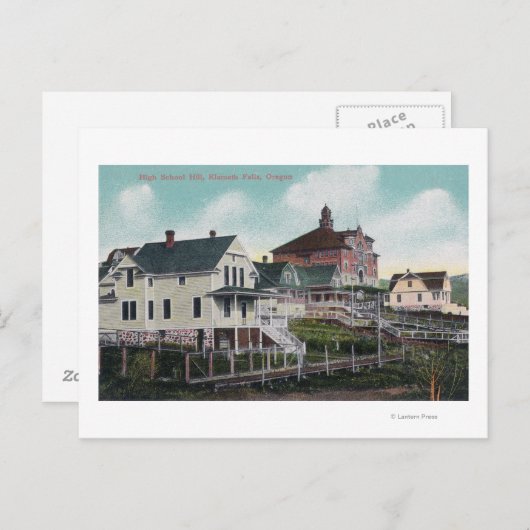 Carte Postale Vue sur la colline du lycée, Résidences (Devant / Derrière)