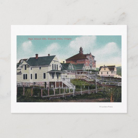 Carte Postale Vue sur la colline du lycée, Résidences (Devant)