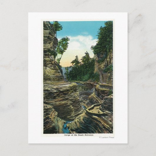 Carte Postale Vue sur la gorge d'entrée sud (Devant)