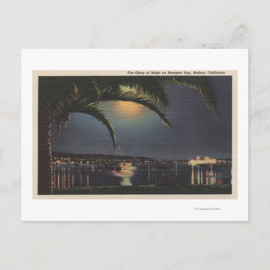 Carte Postale Vue sur la lune de la baie Newport (Devant)