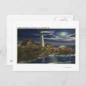 Carte Postale Vue sur la lune du phare Portland Head (Devant / Derrière)