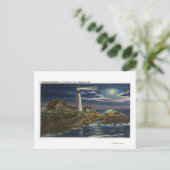 Carte Postale Vue sur la lune du phare Portland Head (Debout devant)