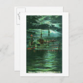 Carte Postale Vue sur la lune du restaurant Ship Hotel (Devant / Derrière)