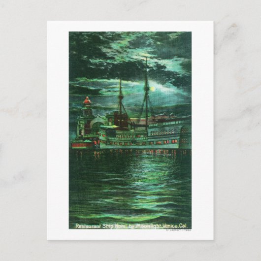 Carte Postale Vue sur la lune du restaurant Ship Hotel (Devant)