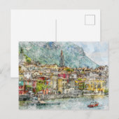 Carte Postale Vue sur la mer Varenna, Italie (Devant / Derrière)