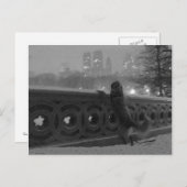 Carte Postale Vue sur la neige depuis Bow Bridge (Devant / Derrière)