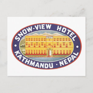 Carte Postale Vue sur la neige Hotel Kathmandu Nepal
