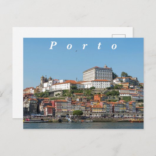 Carte Postale Vue sur la partie historique de Porto. (Devant / Derrière)