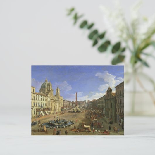 Carte Postale Vue sur la Piazza Navona, Rome (Debout devant)