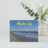Carte Postale Vue sur la plage d'Atlantic City (Debout devant)