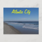 Carte Postale Vue sur la plage d'Atlantic City (Devant)
