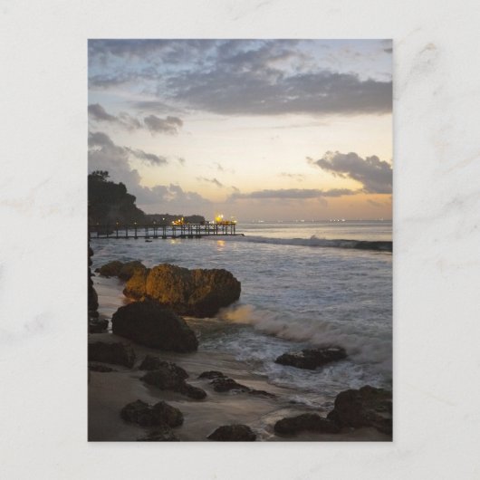 Carte Postale Vue sur la plage de Bali (Devant)