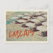 Carte Postale Vue sur la plage de Cascais, Portugal (Devant)