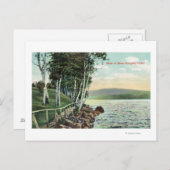 Carte Postale Vue sur la rive du lac (Devant / Derrière)