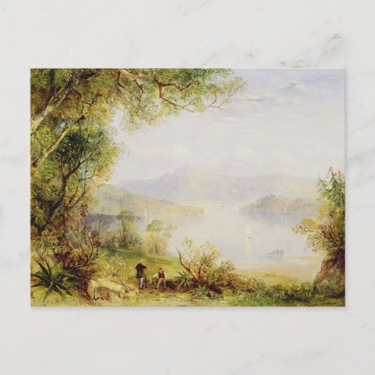 Carte Postale Vue sur la rivière Hudson, vers 1840-45 (huile sur (Devant)