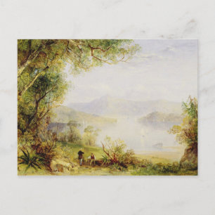 Carte Postale Vue sur la rivière Hudson, vers 1840-45 (huile sur