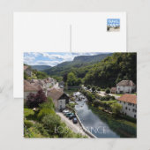 Carte Postale Vue sur la rivière Lods, Doubs, France (Devant / Derrière)