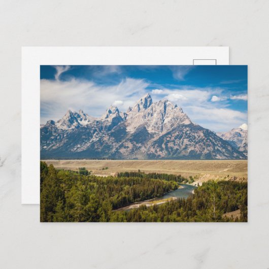 Carte Postale Vue sur la rivière Snake | Parc national de Grand (Devant / Derrière)