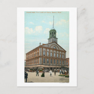 Carte Postale Vue sur la rue de la salle Faneuil