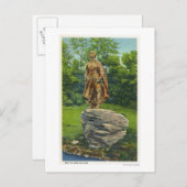 Carte Postale Vue sur la statue du pèlerin (Devant / Derrière)