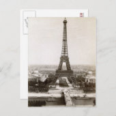 Carte Postale Vue Sur La Tour Eiffel, 1900 (Devant / Derrière)