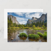 Carte Postale Vue sur la vallée du parc national Yosemite (Devant / Derrière)