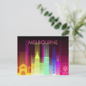 Carte Postale Vue sur la ville paysager | Melbourne, Australie (Debout devant)