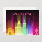 Carte Postale Vue sur la ville paysager | Melbourne, Australie (Devant / Derrière)