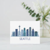 Carte Postale Vue sur la ville paysager | Seattle, Washington (Debout devant)