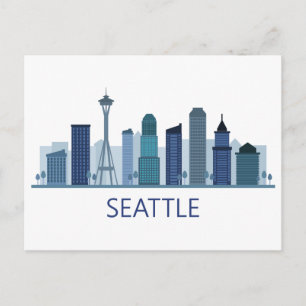 Carte Postale Vue sur la ville paysager Seattle, Washington