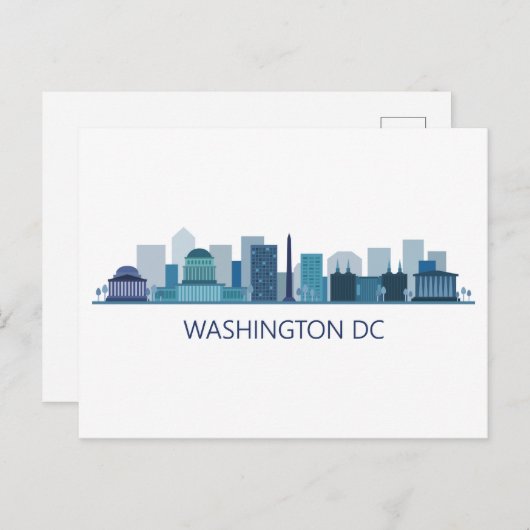 Carte Postale Vue sur la ville paysager | Washington D.C. (Devant / Derrière)