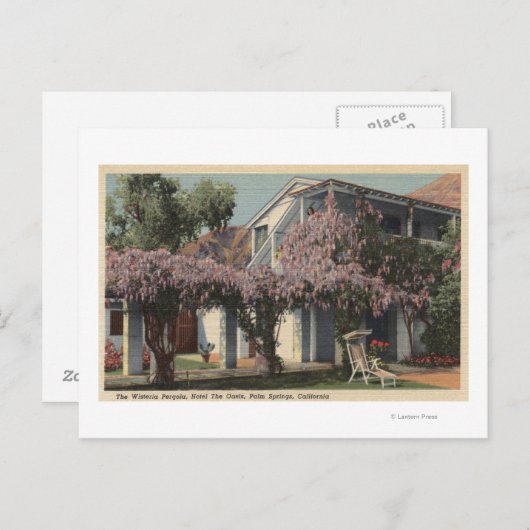 Carte Postale Vue sur la Wisteria Pergola, Oasis Hotel (Devant / Derrière)