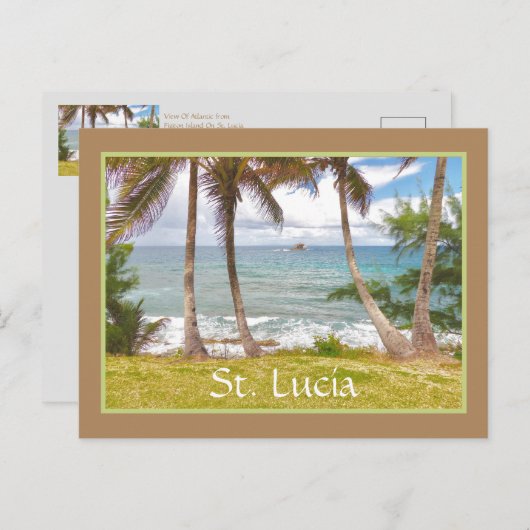 CARTE POSTALE VUE SUR L'ATLANTIQUE DEPUIS L'ÎLE AUX PIGEONS, STE (Devant / Derrière)