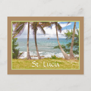 CARTE POSTALE VUE SUR L'ATLANTIQUE DEPUIS PIGEON ISLAND, ST. LUC