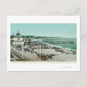 Carte Postale Vue sur le Casino, la plage et la jetée