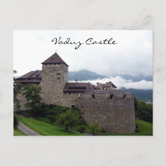 Carte Postale vue sur le château de vaduz (Devant)