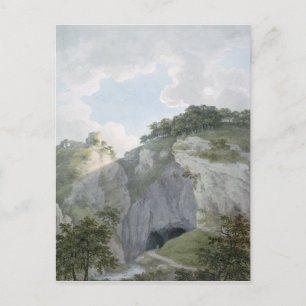 Carte Postale Vue sur le château et la caverne à Castelton