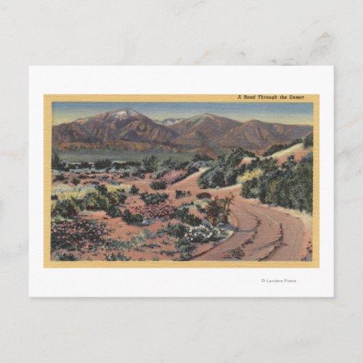 Carte Postale Vue sur le désert de Californie (Devant)