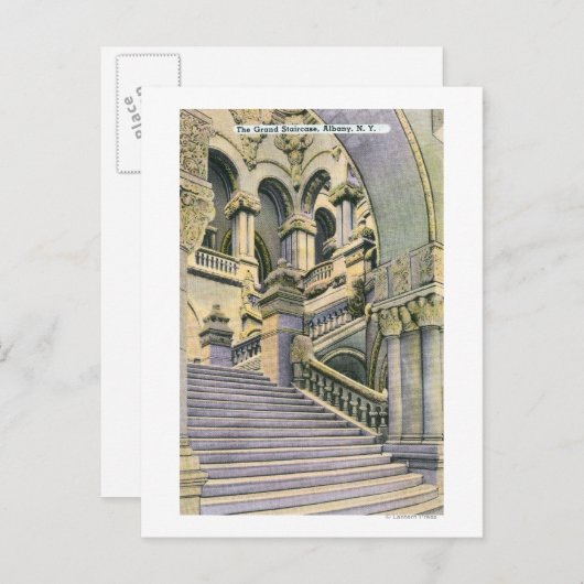 Carte Postale Vue sur le Grand Escalier (Devant / Derrière)