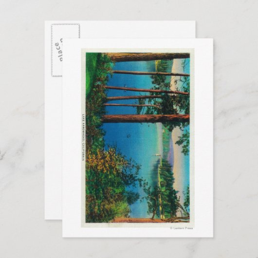 Carte Postale Vue sur le lac ArrowheadLac Arrowhead, CA (Devant / Derrière)