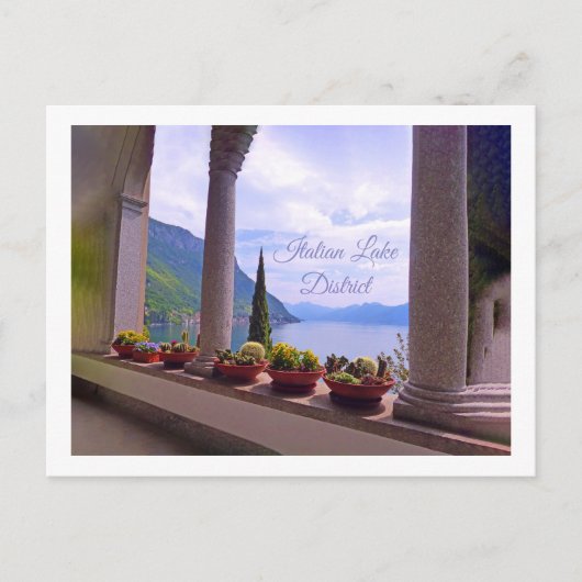 Carte postale : Vue sur le lac de Côme, Italie (Devant)