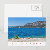 Carte postale vue sur le lac de Garde (Devant / Derrière)