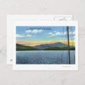 Carte Postale Vue sur le lac depuis Whiteface Inn Dock (Devant / Derrière)