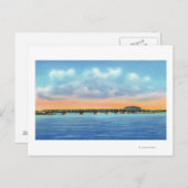 Carte Postale Vue sur le lac éloigné du nouveau pont (Devant / Derrière)