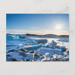 Carte Postale Vue sur le lac glaciaire gelé