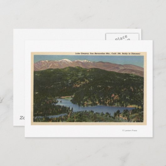 Carte Postale Vue sur le lac Gregory et San Bernardino (Devant / Derrière)