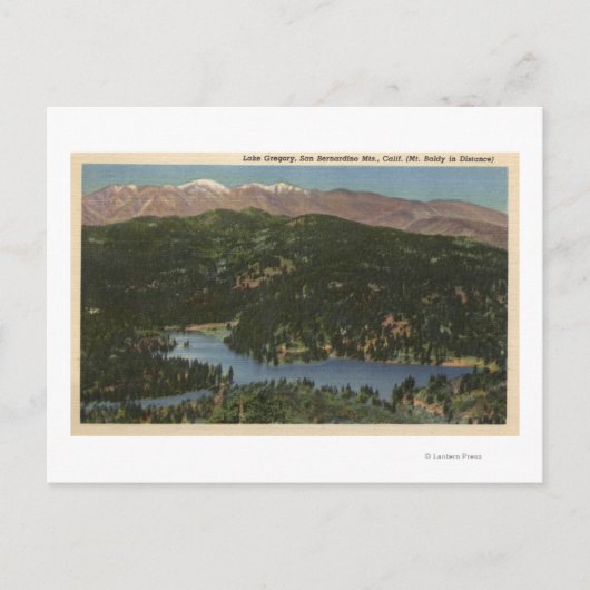 Carte Postale Vue sur le lac Gregory et San Bernardino (Devant)